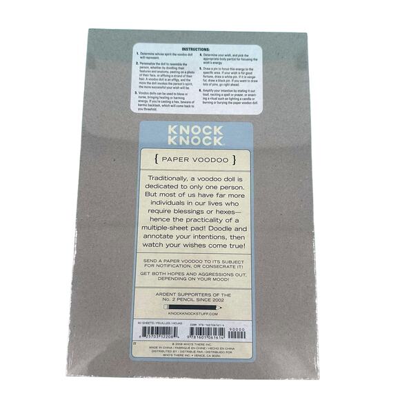 Paper Voodoo Stationery Notepad by Knock Knock Stuff White Elephant Gift - Picture 3 of 3